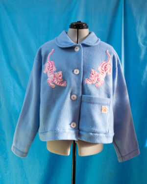 VESTE CROPED SUR-CHEMISE TIGRES - L
